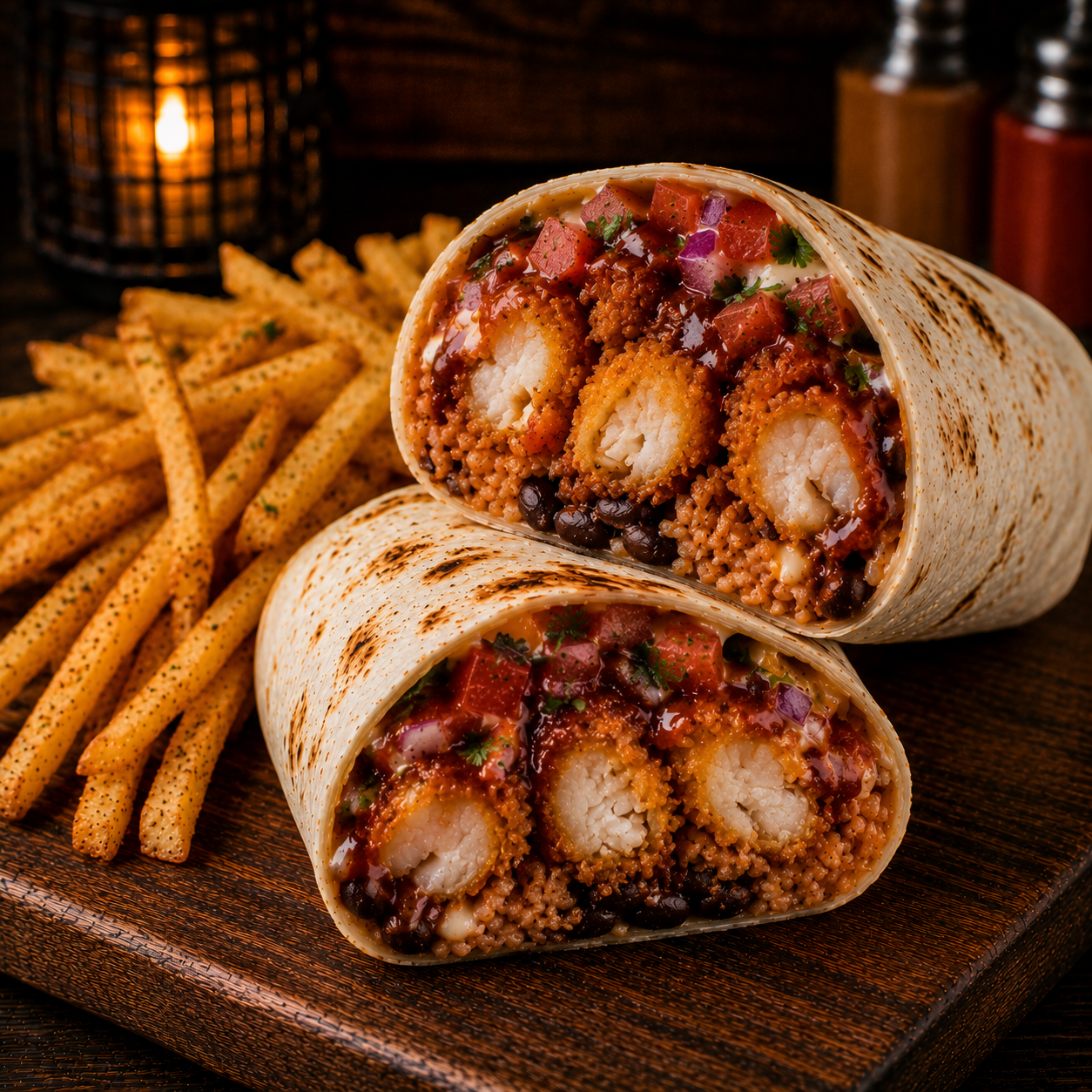 Coconut Shrimp Burrito